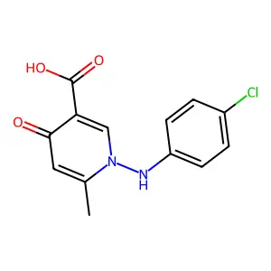 1-(4-Chloroanilino)-6-methyl-4-oxo-1,4-dihydro-3-pyridinecarboxylic acid structure