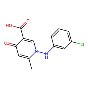 1-(3-Chloroanilino)-6-methyl-4-oxo-1,4-dihydro-3-pyridinecarboxylic acid structure