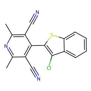 4-(3-Chloro-1-benzothiophen-2-yl)-2,6-dimethyl-3,5-pyridinedicarbonitrile structure