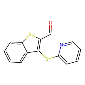 3-(2-Pyridinylsulfanyl)-1-benzothiophene-2-carbaldehyde structure