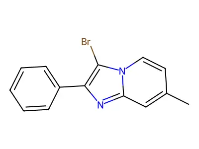 3-Bromo-7-methyl-2-phenylimidazo[1,2-a]pyridine structure