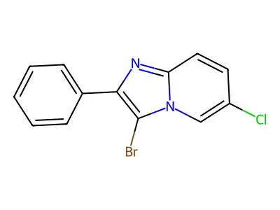 3-Bromo-6-chloro-2-phenylimidazo[1,2-a]pyridine structure