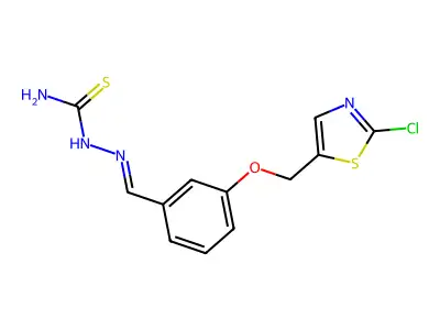 2-((E)-{3-[(2-chloro-1,3-thiazol-5-yl)methoxy]phenyl}methylidene)-1-hydrazinecarbothioamide structure