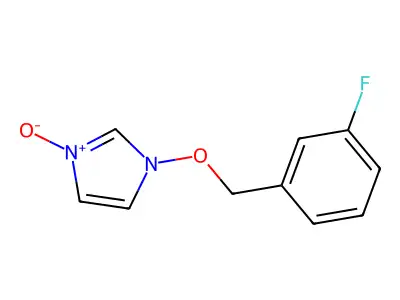 1-[(3-fluorobenzyl)oxy]-1H-imidazol-3-ium-3-olate structure