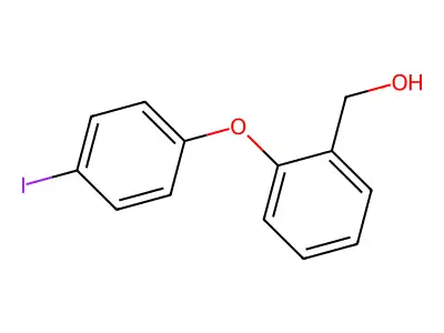 2-(4-Iodophenoxy)benzenemethanol structure