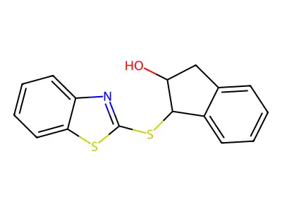 1-(1,3-Benzothiazol-2-ylsulfanyl)-2-indanol structure