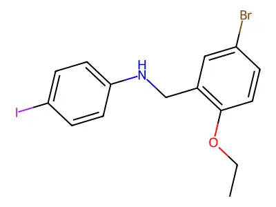 N-[(5-bromo-2-ethoxyphenyl)methyl]-4-iodoaniline structure