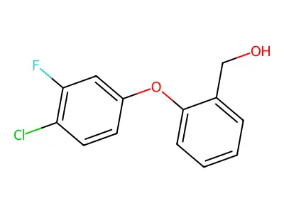 [2-(4-Chloro-3-fluorophenoxy)phenyl]methanol structure