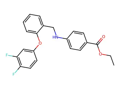 Ethyl 4-{[2-(3,4-difluorophenoxy)benzyl]amino}benzenecarboxylate structure