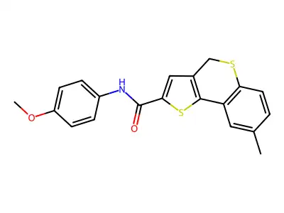 N-(4-methoxyphenyl)-8-methyl-4H-thieno[3,2-c]thiochromene-2-carboxamide structure