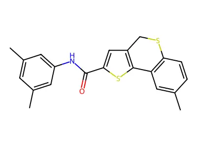 N-(3,5-dimethylphenyl)-8-methyl-4H-thieno[3,2-c]thiochromene-2-carboxamide structure