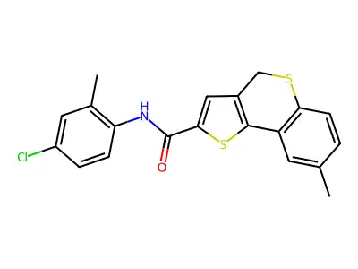 N-(4-chloro-2-methylphenyl)-8-methyl-4H-thieno[3,2-c]thiochromene-2-carboxamide structure