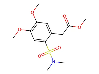 Methyl 2-[2-(dimethylsulfamoyl)-4,5-dimethoxyphenyl]acetate structure