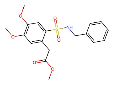 Methyl 2-[2-(benzylsulfamoyl)-4,5-dimethoxyphenyl]acetate structure
