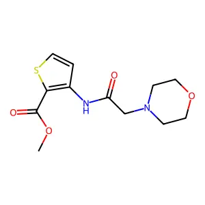 Methyl 3-[(2-morpholinoacetyl)amino]-2-thiophenecarboxylate structure