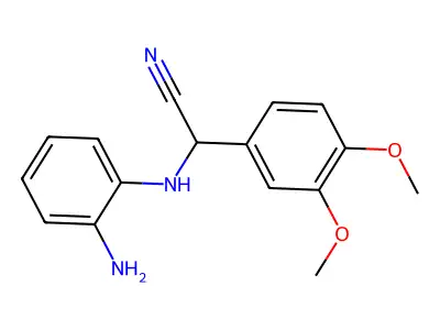 2-(2-Aminoanilino)-2-(3,4-dimethoxyphenyl)acetonitrile structure