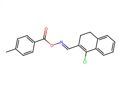 [(1-Chloro-3,4-dihydronaphthalen-2-yl)methylideneamino] 4-methylbenzoate structure