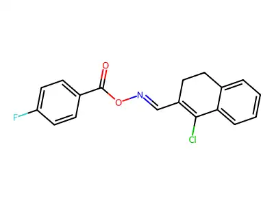 [(1-Chloro-3,4-dihydronaphthalen-2-yl)methylideneamino] 4-fluorobenzoate structure