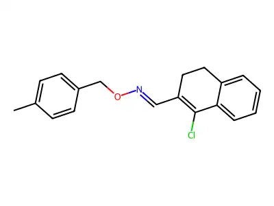1-(1-chloro-3,4-dihydronaphthalen-2-yl)-N-[(4-methylphenyl)methoxy]methanimine structure
