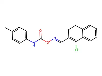 [(1-chloro-3,4-dihydronaphthalen-2-yl)methylideneamino] N-(4-methylphenyl)carbamate structure
