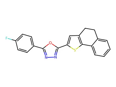 2-(4,5-Dihydronaphtho[1,2-b]thiophen-2-yl)-5-(4-fluorophenyl)-1,3,4-oxadiazole structure