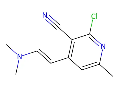2-Chloro-4-[2-(dimethylamino)ethenyl]-6-methylpyridine-3-carbonitrile structure