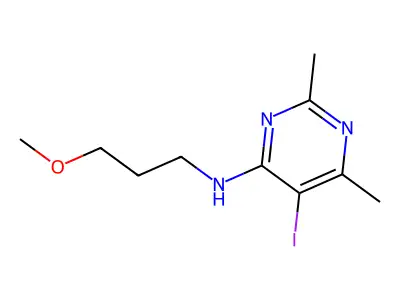 N-(5-iodo-2,6-dimethyl-4-pyrimidinyl)-N-(3-methoxypropyl)amine structure