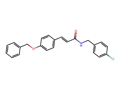 N-[(4-chlorophenyl)methyl]-3-(4-phenylmethoxyphenyl)prop-2-enamide structure