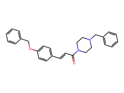 1-(4-Benzylpiperazin-1-yl)-3-(4-phenylmethoxyphenyl)prop-2-en-1-one structure