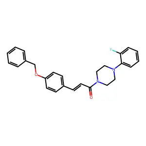 1-[4-(2-Fluorophenyl)piperazin-1-yl]-3-(4-phenylmethoxyphenyl)prop-2-en-1-one structure