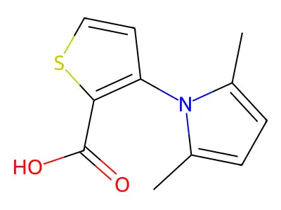 3-(2,5-dimethyl-1H-pyrrol-1-yl)thiophene-2-carboxylic acid structure