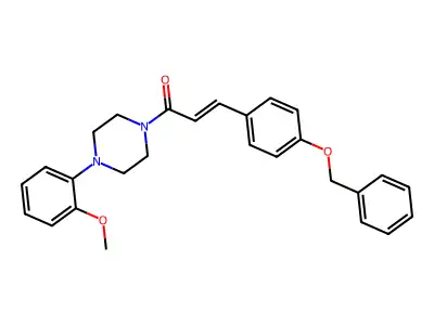 1-[4-(2-Methoxyphenyl)piperazin-1-yl]-3-(4-phenylmethoxyphenyl)prop-2-en-1-one structure