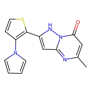 5-methyl-2-[3-(1H-pyrrol-1-yl)-2-thienyl]pyrazolo[1,5-a]pyrimidin-7-ol structure