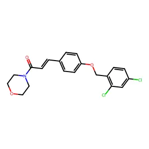 3-[4-[(2,4-Dichlorophenyl)methoxy]phenyl]-1-morpholin-4-ylprop-2-en-1-one structure