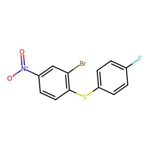 2-Bromo-1-[(4-fluorophenyl)sulfanyl]-4-nitrobenzene structure