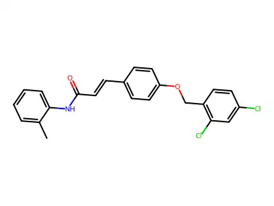 3-{4-[(2,4-Dichlorophenyl)methoxy]phenyl}-N-(2-methylphenyl)prop-2-enamide structure