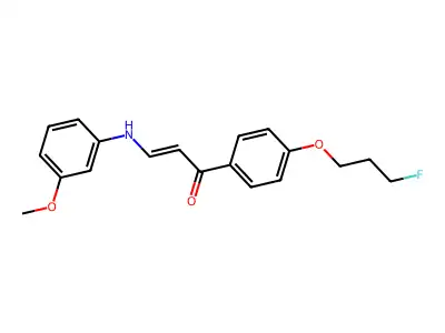 1-[4-(3-Fluoropropoxy)phenyl]-3-(3-methoxyanilino)prop-2-en-1-one structure