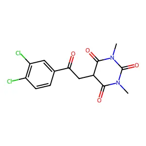 5-[2-(3,4-Dichlorophenyl)-2-oxoethyl]-1,3-dimethyl-1,3-diazinane-2,4,6-trione structure