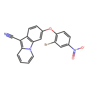 3-(2-Bromo-4-nitrophenoxy)pyrido[1,2-a]indole-10-carbonitrile structure