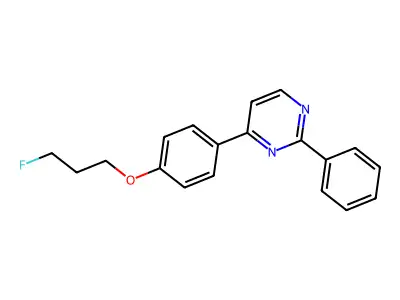 3-Fluoropropyl 4-(2-phenyl-4-pyrimidinyl)phenyl ether structure
