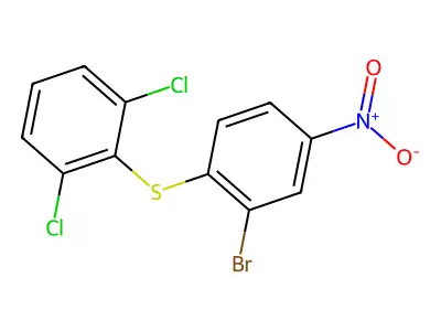2-[(2-Bromo-4-nitrophenyl)sulfanyl]-1,3-dichlorobenzene structure