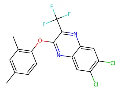 6,7-Dichloro-2-(2,4-dimethylphenoxy)-3-(trifluoromethyl)quinoxaline structure