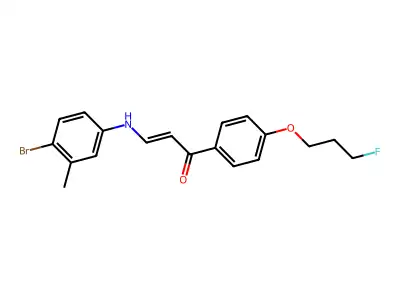 3-(4-Bromo-3-methylanilino)-1-[4-(3-fluoropropoxy)phenyl]prop-2-en-1-one structure