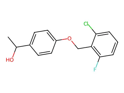 1-{4-[(2-Chloro-6-fluorobenzyl)oxy]phenyl}-1-ethanol structure