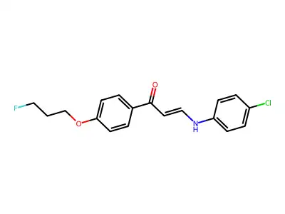 3-(4-Chloroanilino)-1-[4-(3-fluoropropoxy)phenyl]prop-2-en-1-one structure
