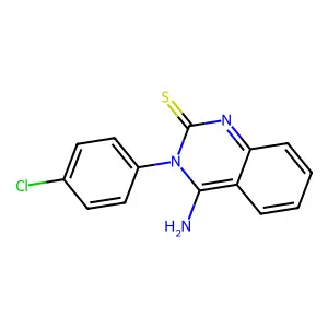 3-(4-chlorophenyl)-4-imino-3,4-dihydro-2(1H)-quinazolinethione structure