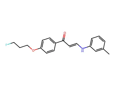 (E)-1-[4-(3-fluoropropoxy)phenyl]-3-(3-toluidino)-2-propen-1-one structure