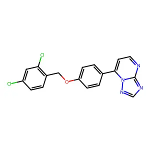7-{4-[(2,4-Dichlorobenzyl)oxy]phenyl}[1,2,4]triazolo[1,5-a]pyrimidine structure