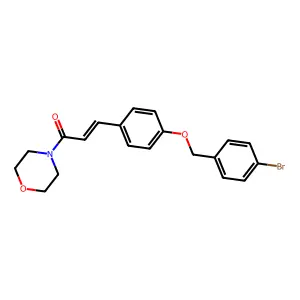 3-[4-[(4-Bromophenyl)methoxy]phenyl]-1-morpholin-4-ylprop-2-en-1-one structure