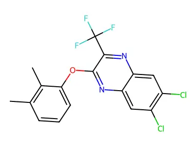 6,7-Dichloro-2-(2,3-dimethylphenoxy)-3-(trifluoromethyl)quinoxaline structure